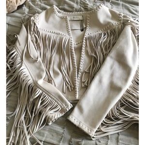 Zara Fringe Suede Jacket